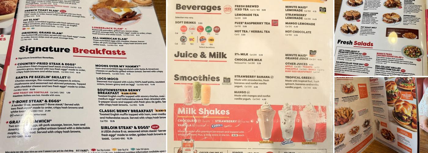 Denny's Menu