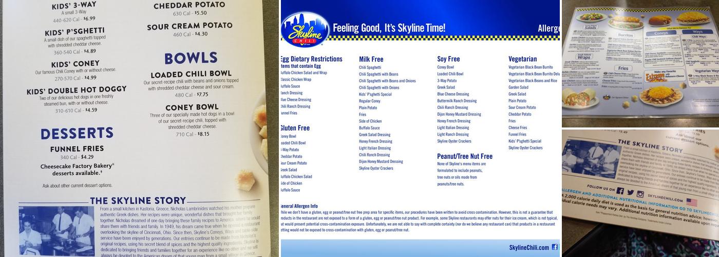 Skyline Chili Menu