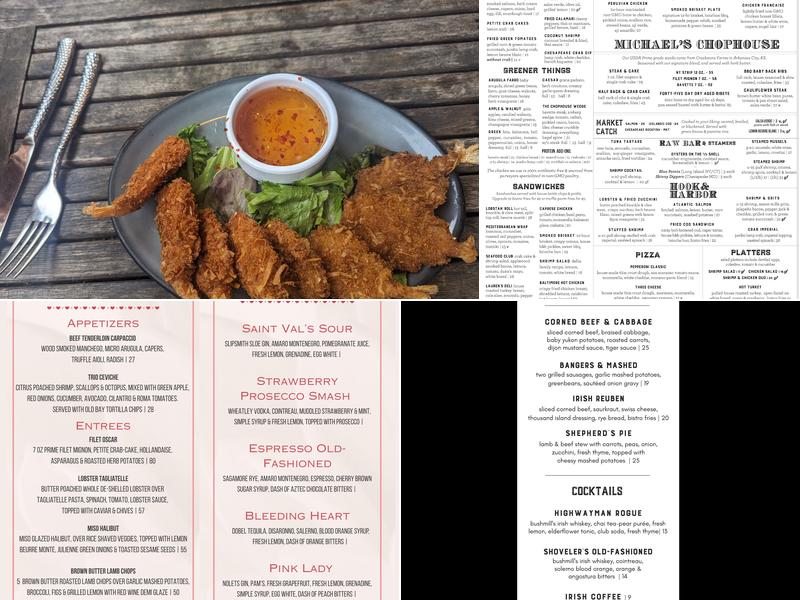 Michael's Cafe Menu