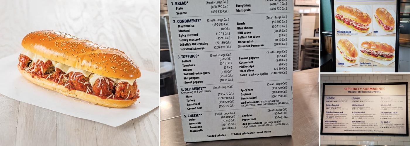 DiBella's Subs Menu