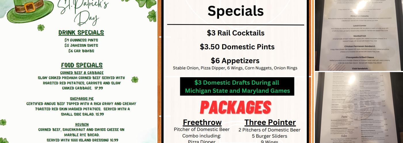 The Corner Stable Menu