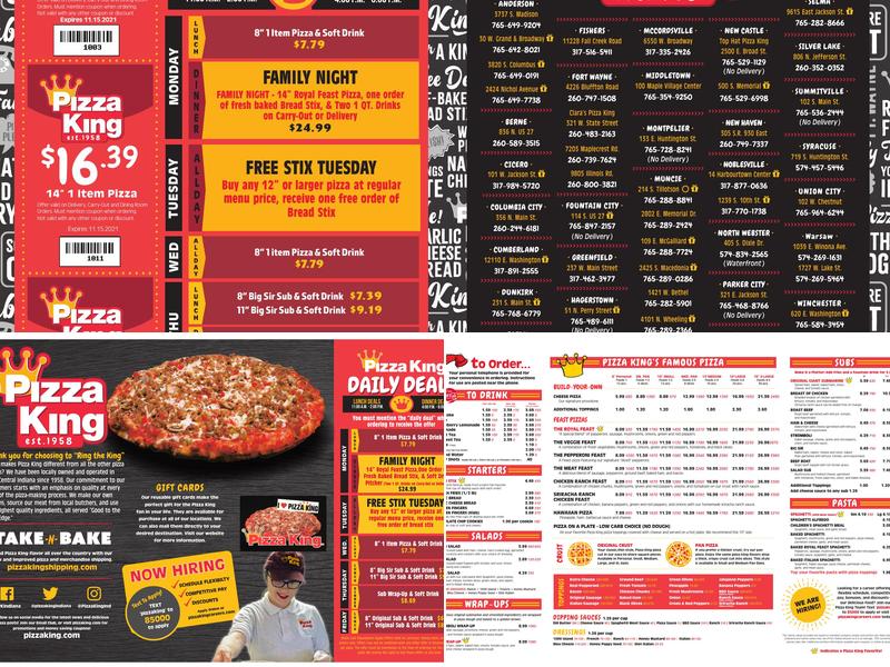 Pizza King Menu
