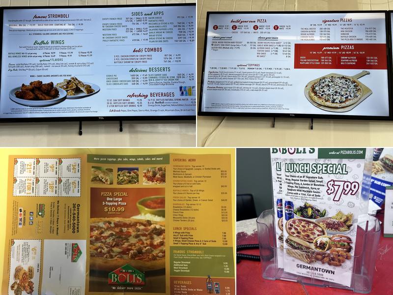 Pizza Boli's Menu