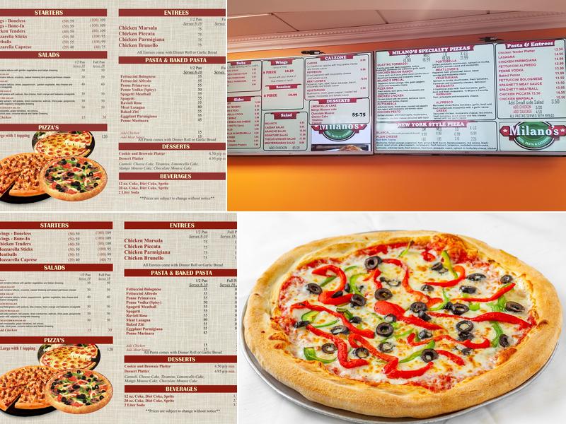 Milano's Pizza & Pasta Menu