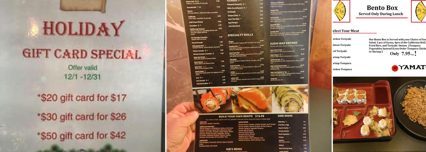 Yamato Japanese Steakhouse & Sushi Menu
