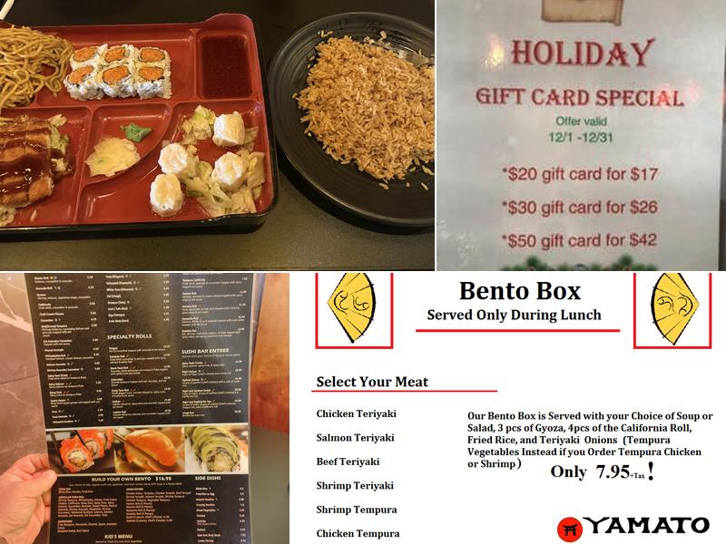 Yamato Japanese Steakhouse & Sushi Menu