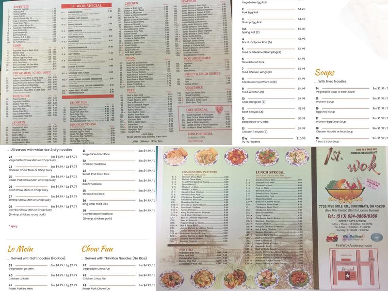 1st Wok Menu