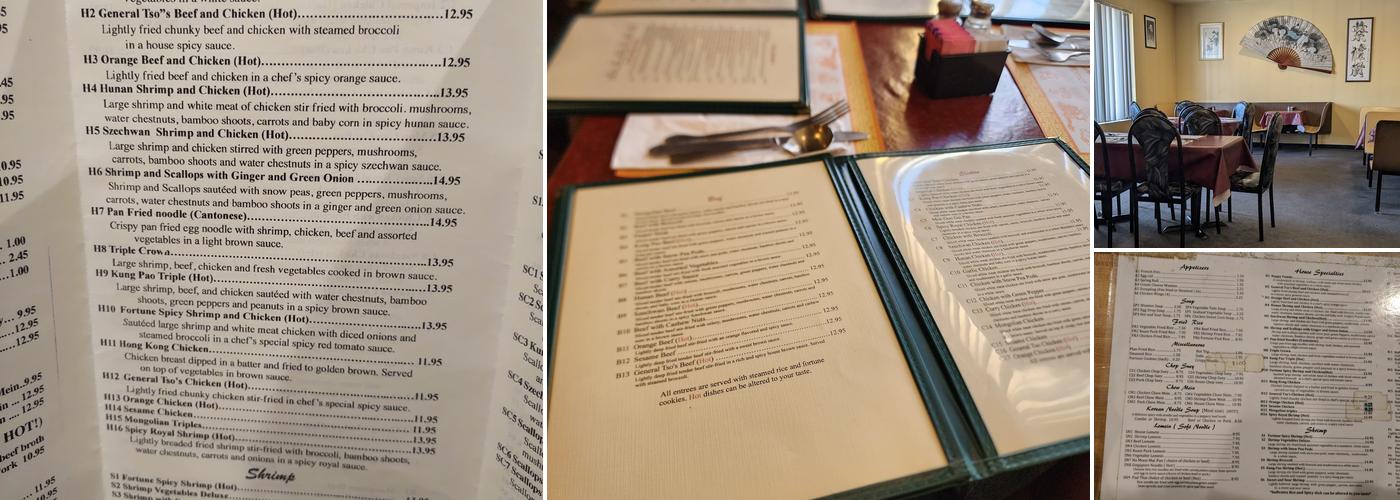 Fortune Express Menu