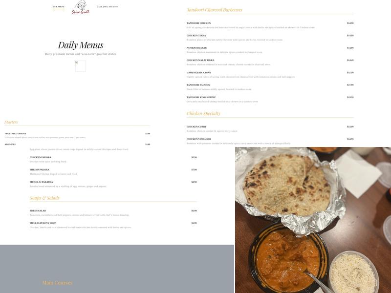 Spice Grill Menu