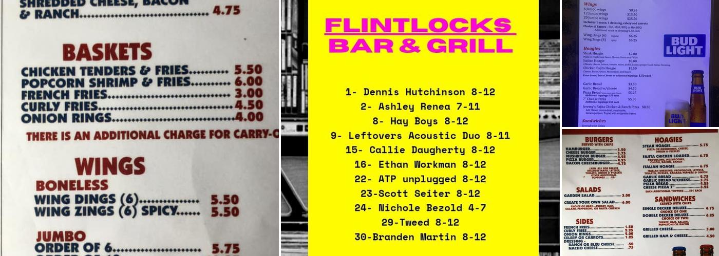 Flintlocks Bar & Grill Menu