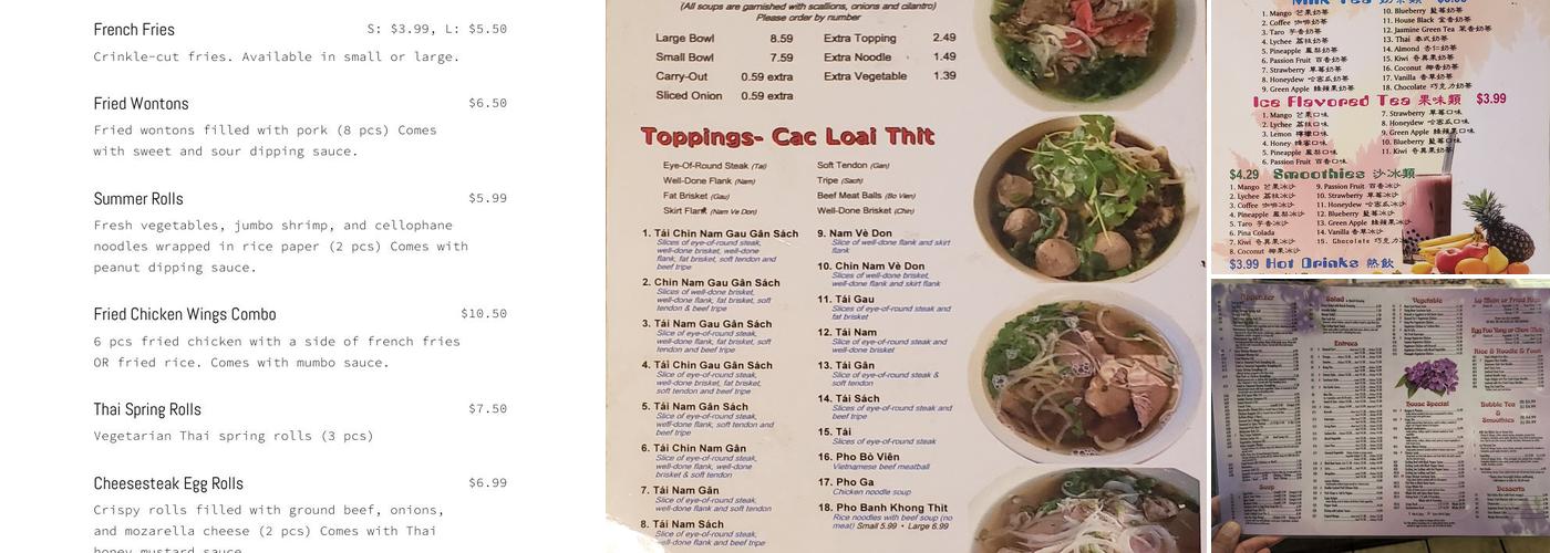 Mr. K's Cafe Germantown Menu