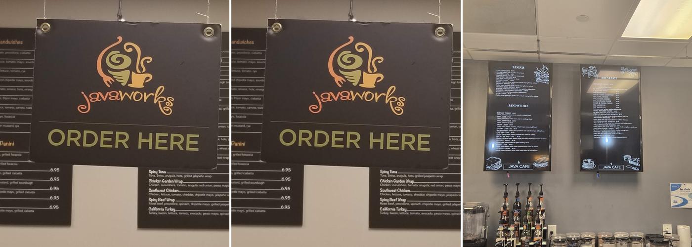 Java Cafe Menu