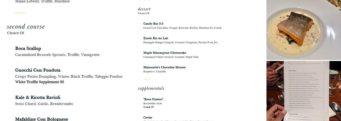 Boca Menu