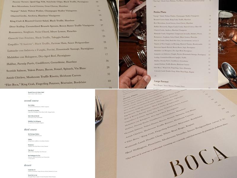 Boca Menu