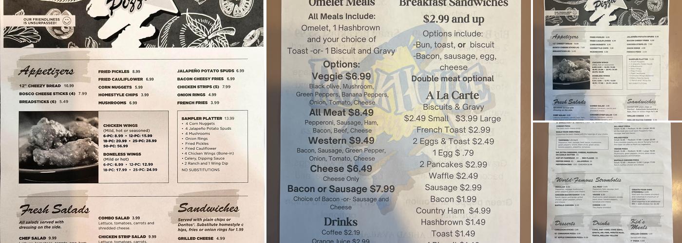 Rockhouse Pizza Menu