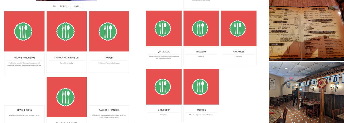 Mi Rancho Restaurant Menu