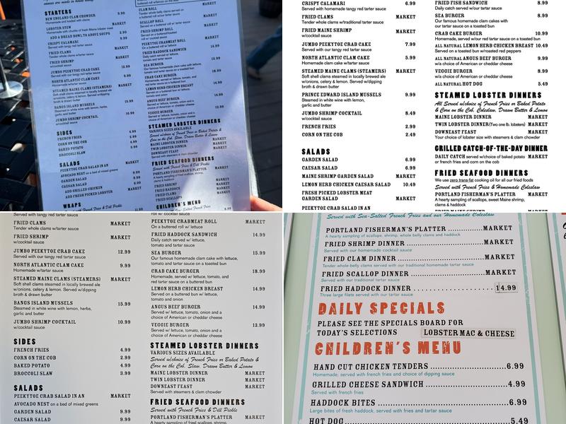 Portland Lobster Company Menu