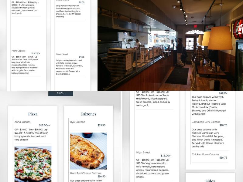 Anchor Stone Deck Pizza Menu