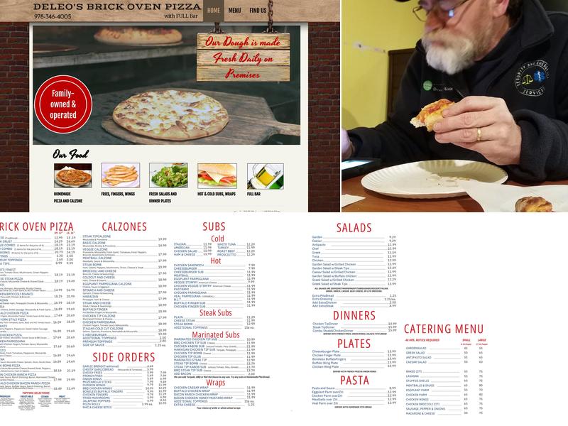 DeLeo's Pizza Menu