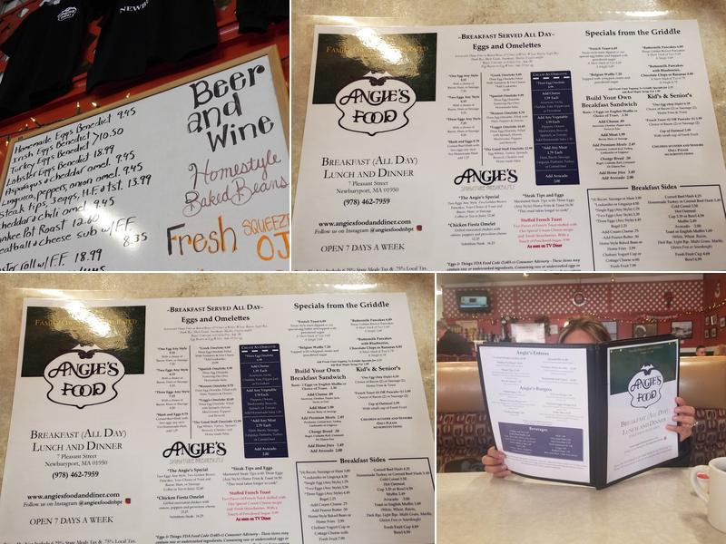 Angie's Food and Diner Menu