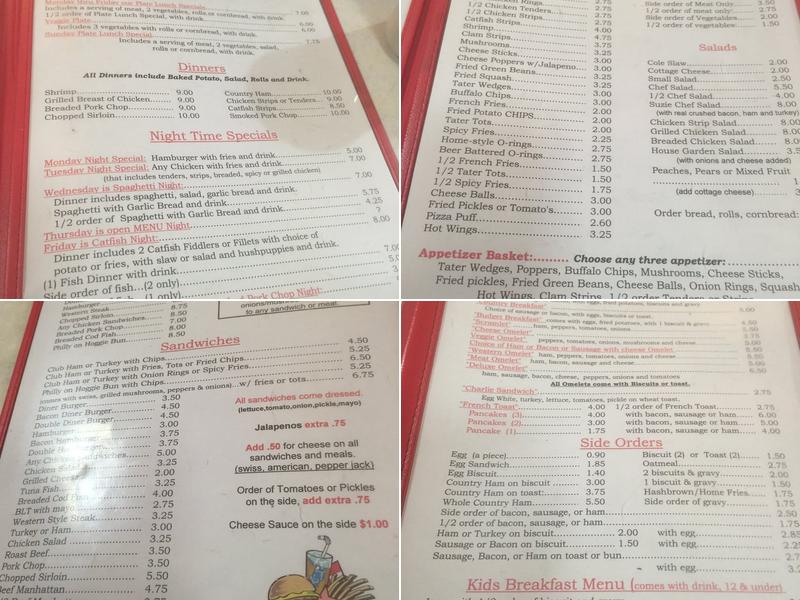 Dinner Diner Menu
