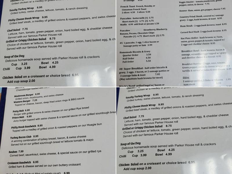 Fingerhut Bakery Menu