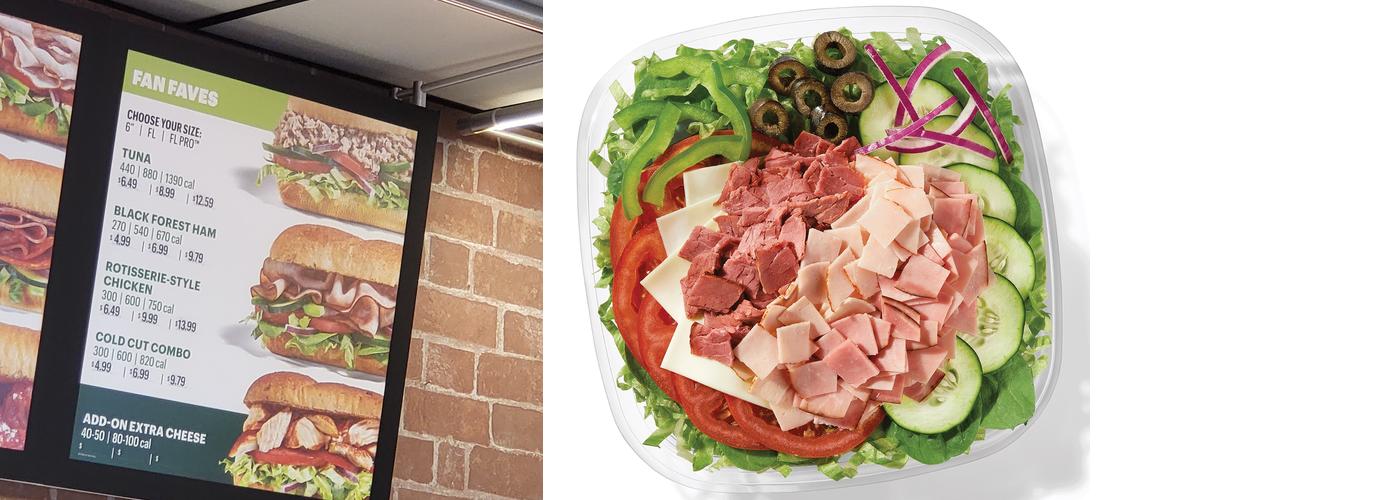 Subway Menu