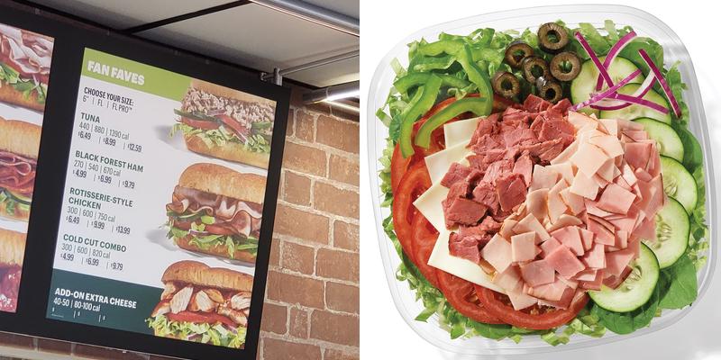 Subway Menu