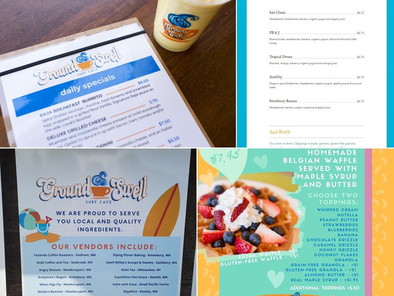 GroundSwell Surf Café Menu
