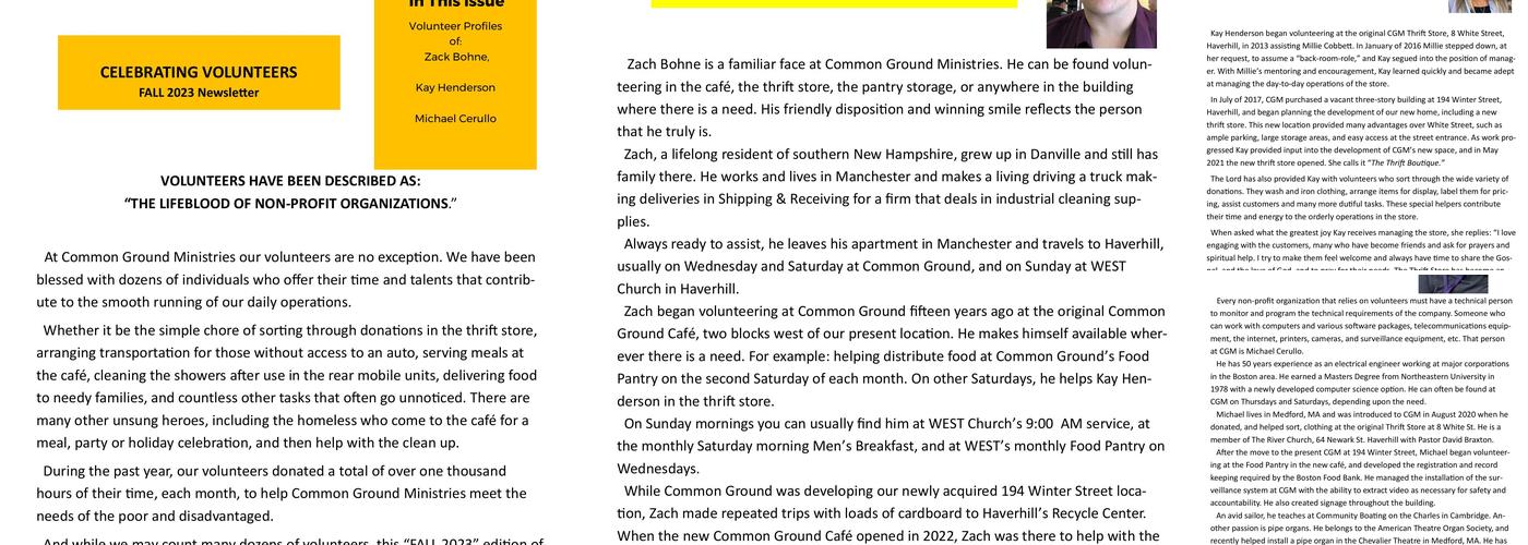 Common Ground Café Menu