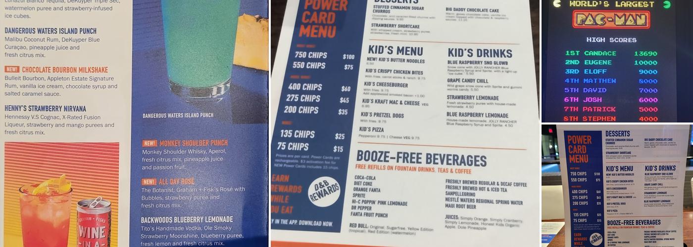 Dave & Buster's Honolulu Menu