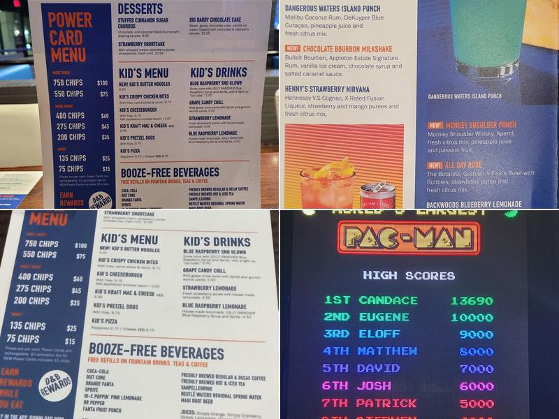 Dave & Buster's Honolulu Menu