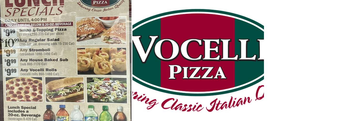 Vocelli Pizza Menu