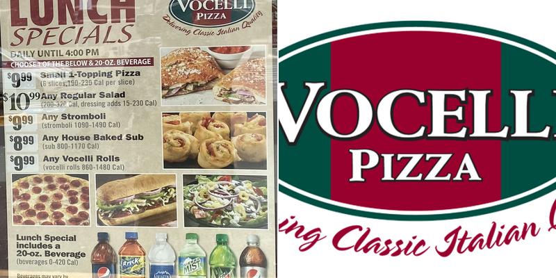 Vocelli Pizza Menu