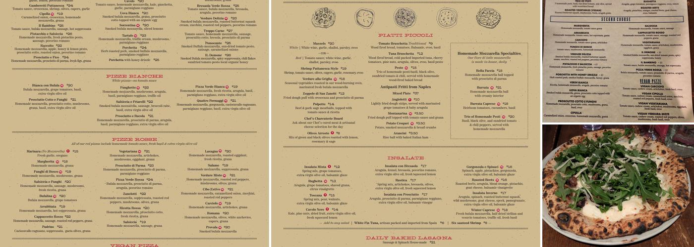 Verde Pizza Baltimore Menu