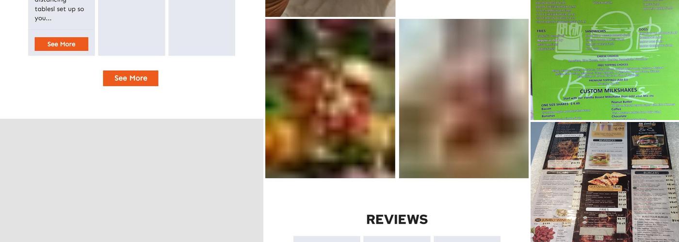 BOZ'S Burger Bistro Menu