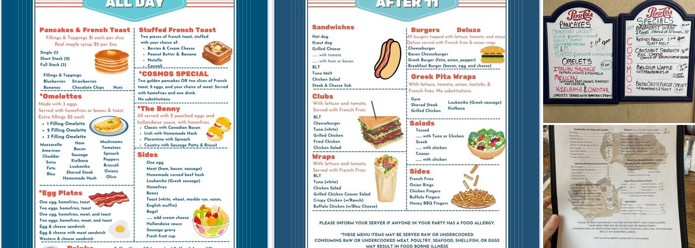 Cosmos Restaurant Menu