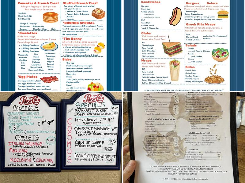 Cosmos Restaurant Menu