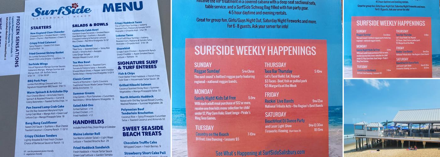 SurfSide Menu