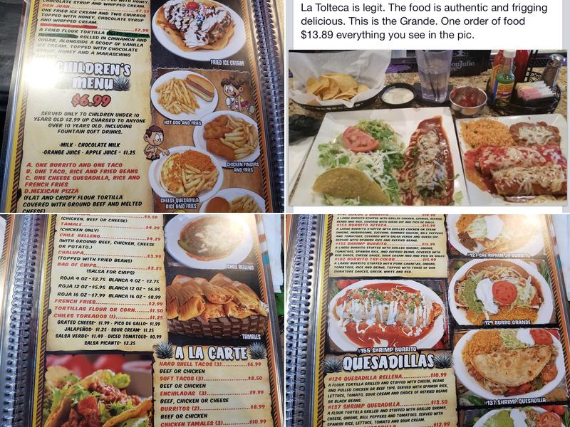 La Tolteca Menu