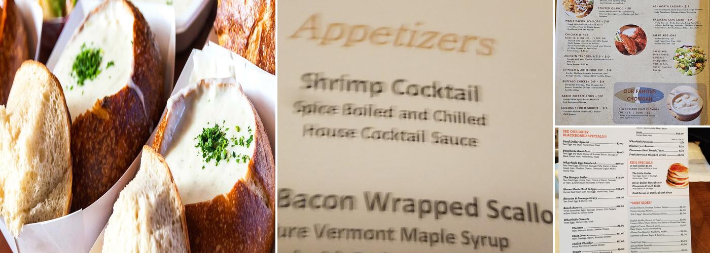 Breakers Restaurant Menu