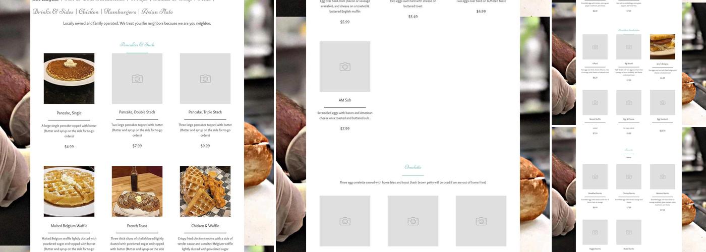 Smith & Clarkson's Cafe Menu