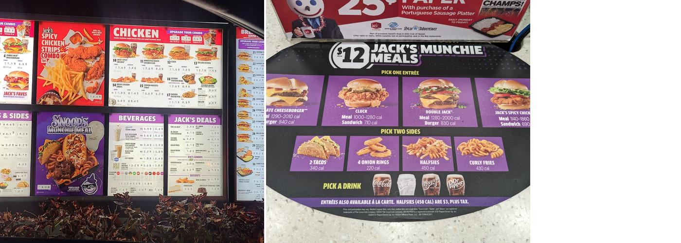 Jack In The Box Menu