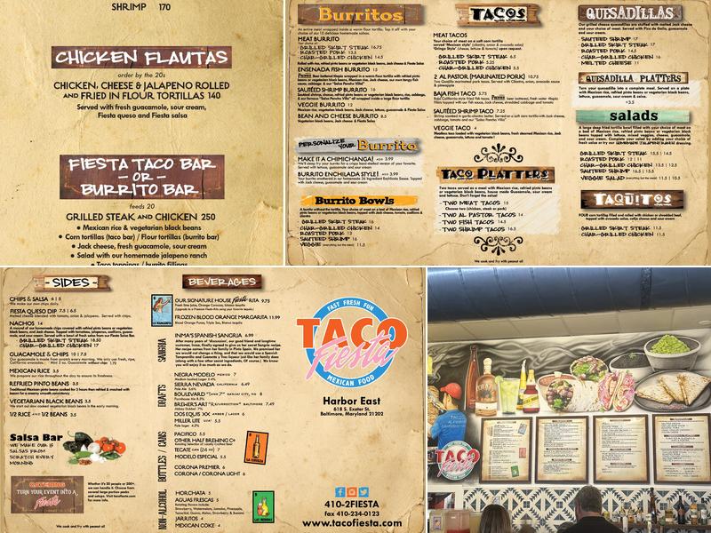 Taco Fiesta Menu