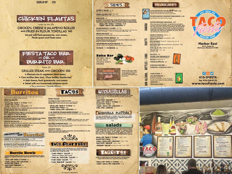 Taco Fiesta Menu