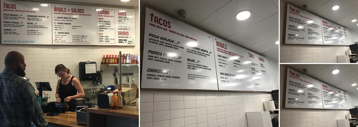 Amano Taco Menu