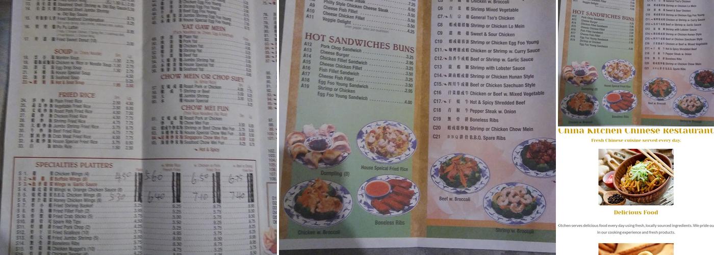 China Kitchen Rest Menu