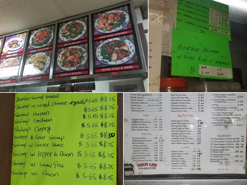 Shun Lee Chinese Carry Out Menu