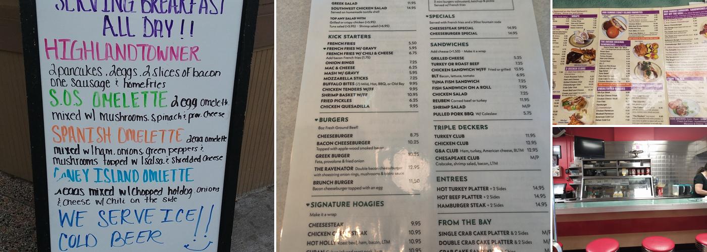 G & A RESTAURANT INC Menu