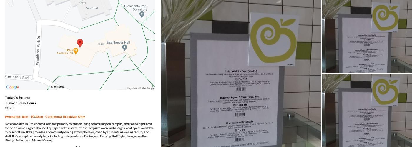 Ike's Menu